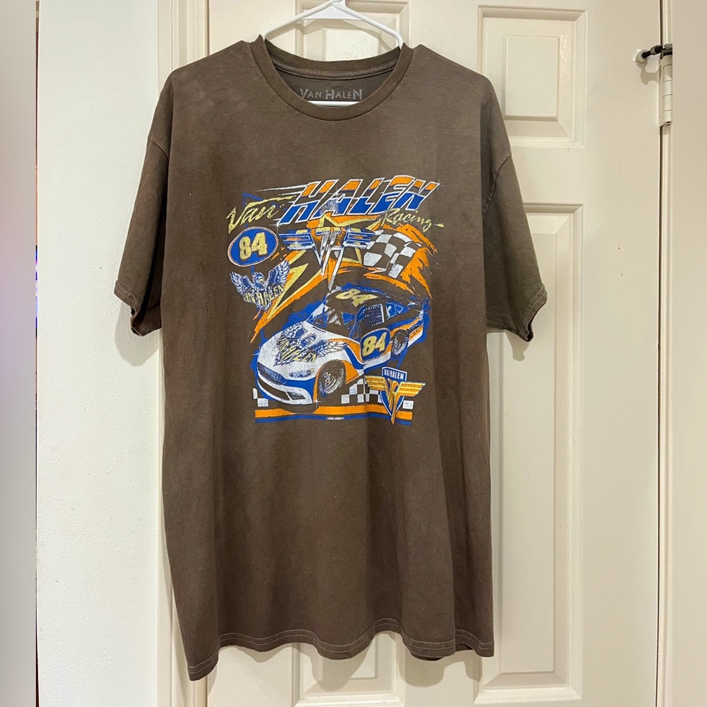 NWOT Van Halen Vintage Style 84 Racing Graphic Short Sleeve Unisex Tee size XL